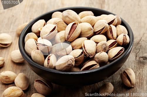 Image of close up of a bowl of pistachio nuts