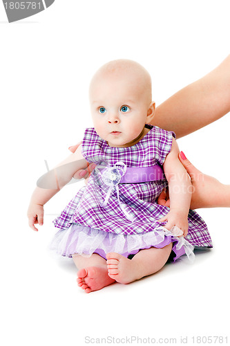 Image of baby girl in beautiful dress