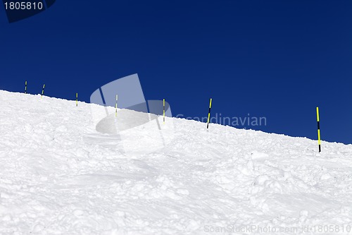 Image of Ski trail on winter resort