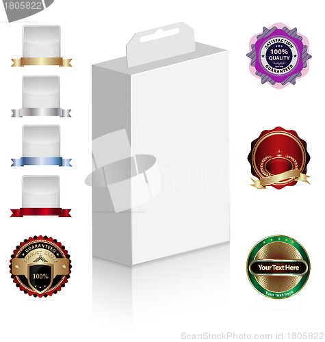 Image of Product box mock-up with creative elements