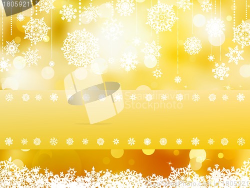 Image of Elegant gold christmas background. EPS 8