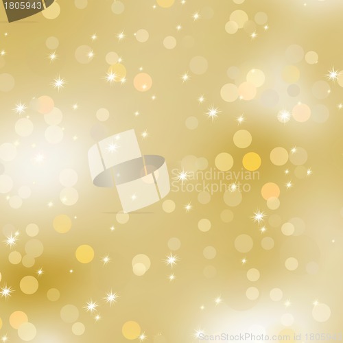 Image of Glittery gold Christmas background. EPS 8