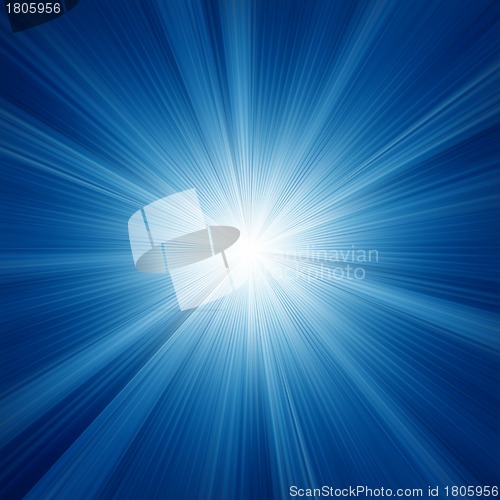 Image of A Blue color design with a burst. EPS 8