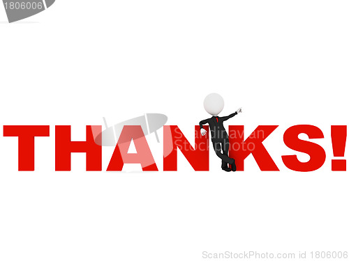 Image of 3d human on the logo Thanks! 