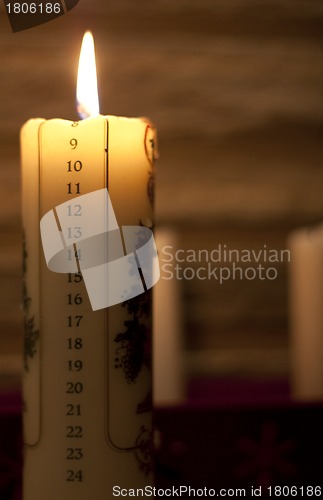 Image of Christmas calendar candle