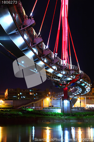 Image of bridge at night in Taiwan