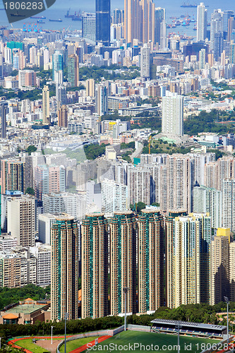 Image of Hong Kong crowded building