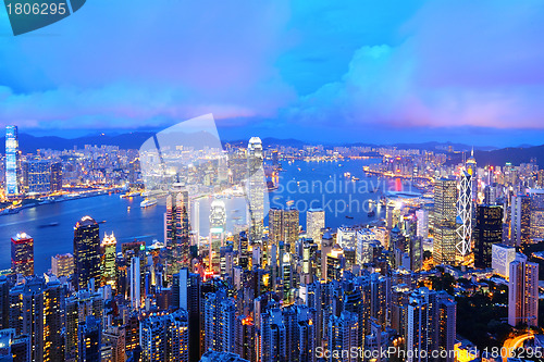 Image of Hong Kong night view