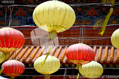 Image of lantern in chinese temple