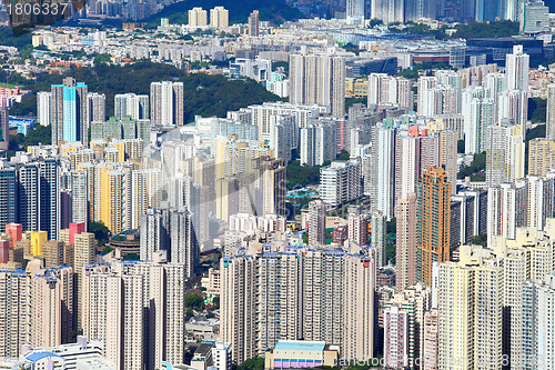 Image of Hong Kong crowded building