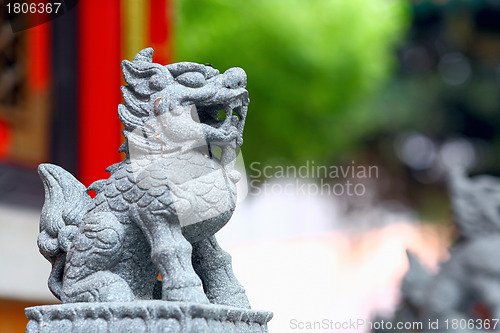 Image of chinese lion statue