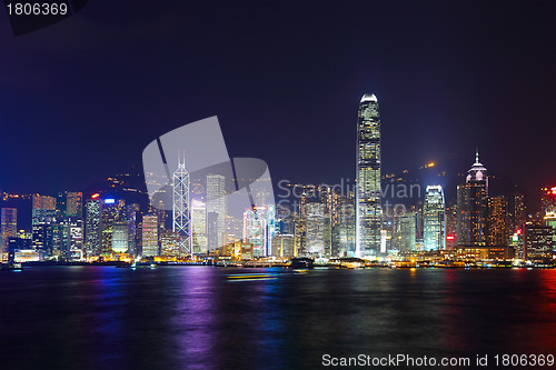 Image of Hong Kong cityscape at night