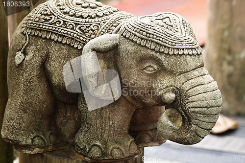 Image of stone elephant statue