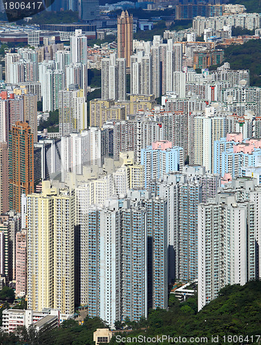 Image of Hong Kong crowded building