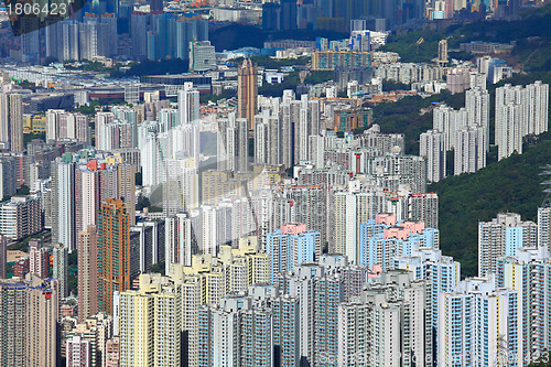 Image of Hong Kong crowded building