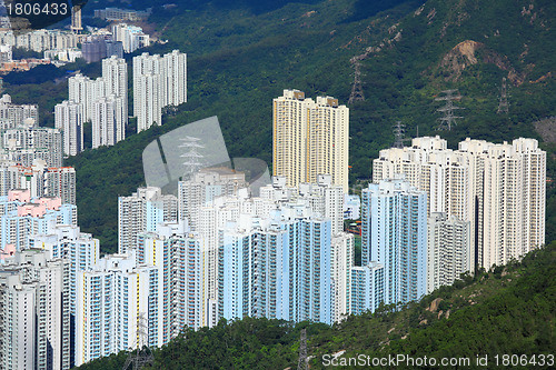 Image of Hong Kong crowded building