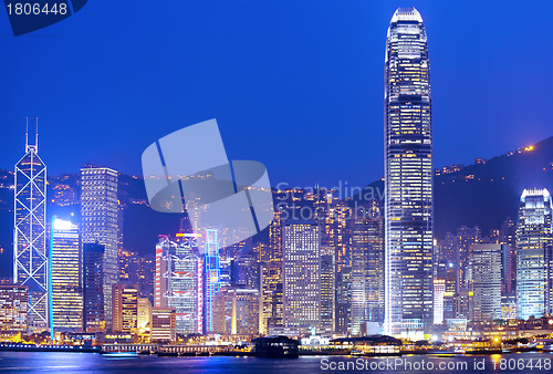 Image of Hong Kong skyline at night