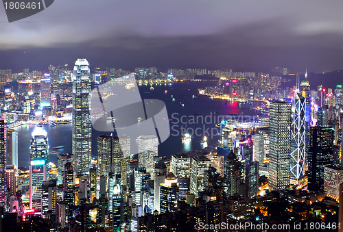 Image of Hong Kong cityscape at night