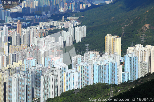 Image of Hong Kong crowded building