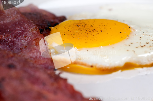 Image of eggs bacon and toast bread