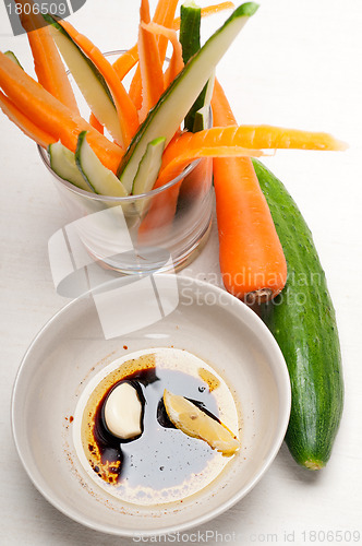 Image of fresh pinzimonio snack appetizer