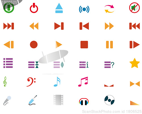 Image of musical icons set