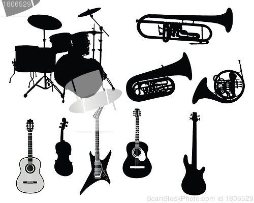 Image of set of musical instruments