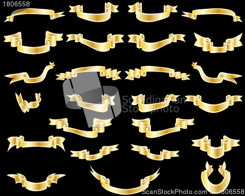 Image of golden ribbons