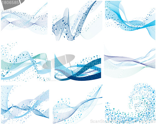 Image of set of water backgrounds