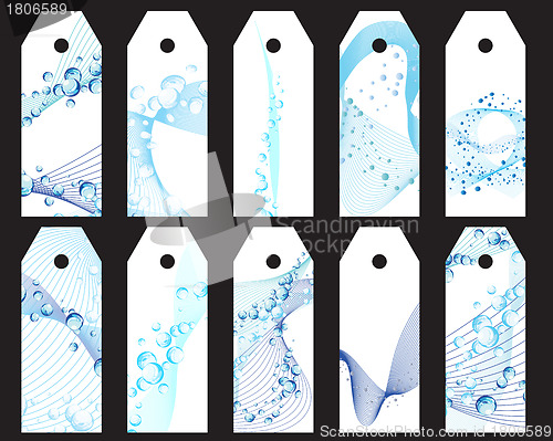 Image of water bookmarks set