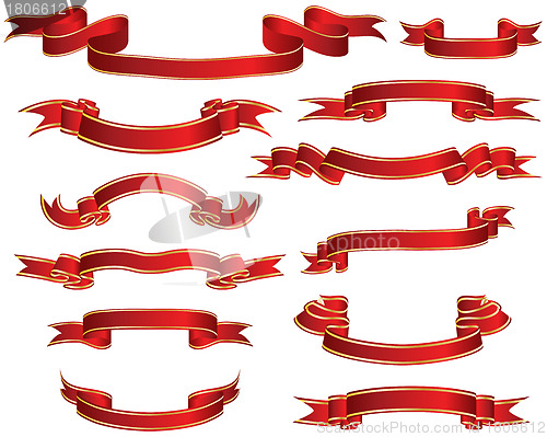 Image of red ribon set