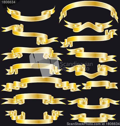 Image of golden ribbons