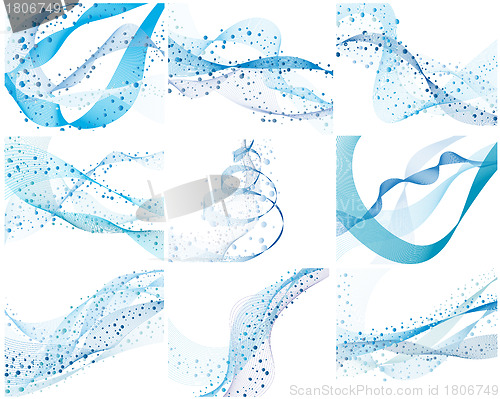 Image of set of water backgrounds