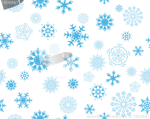 Image of seamless snowflakes background