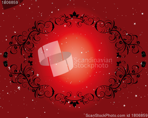 Image of Abstract vector festive background in red colors