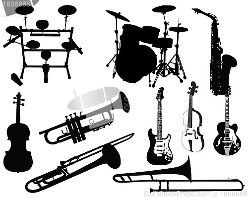 Image of set of musical instruments