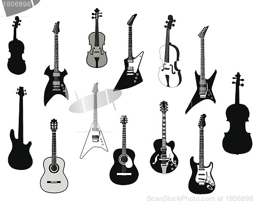 Image of Guitars silhouettes