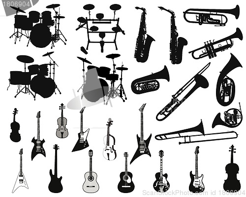 Image of set of musical instruments