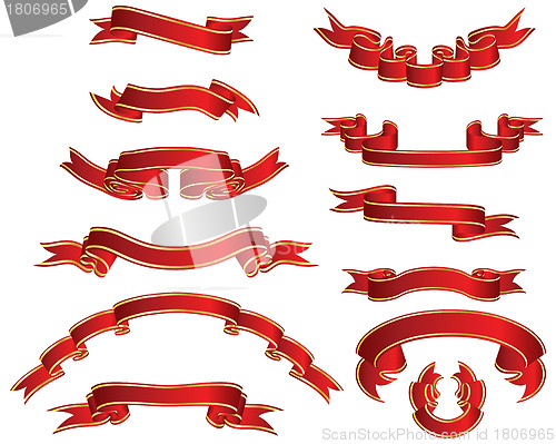 Image of red ribon set