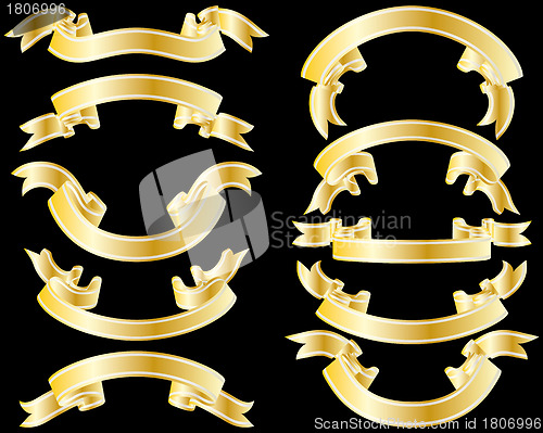 Image of golden ribbons