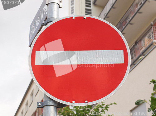 Image of No entry sign