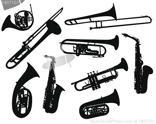 Image of silhouettes of wind instruments