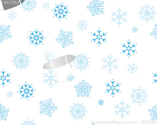 Image of seamless snowflakes background