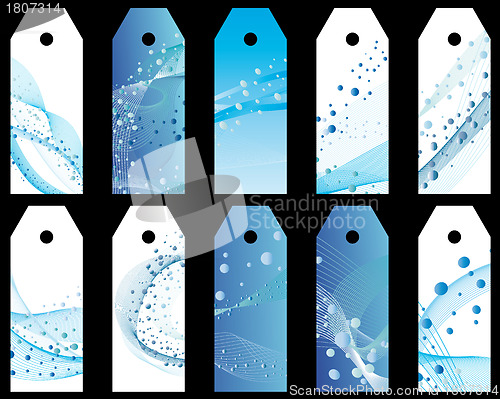 Image of water bookmarks set