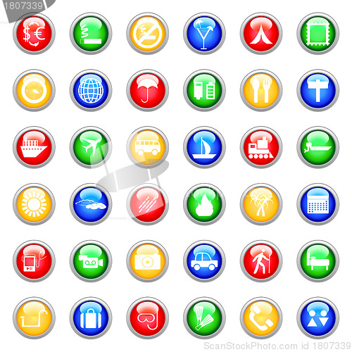 Image of business and office icon set