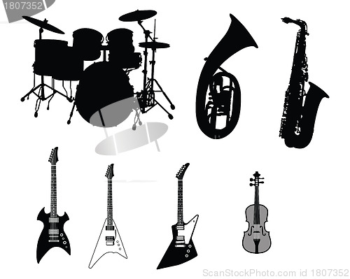 Image of set of musical instruments