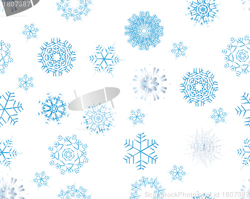 Image of seamless snowflakes background