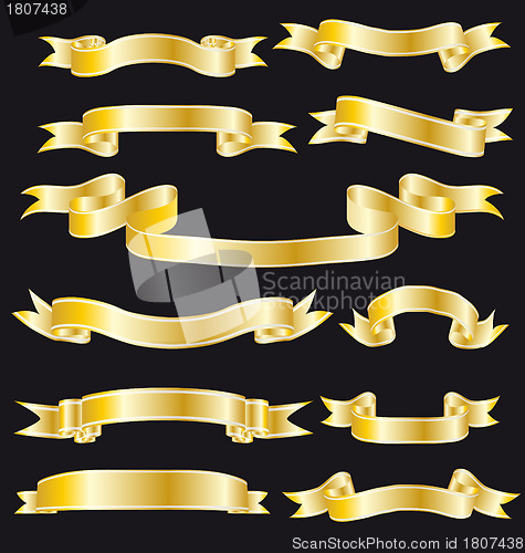 Image of golden ribbons