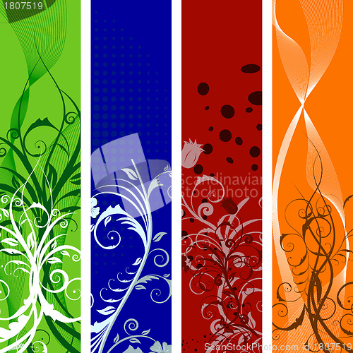 Image of floral banner set