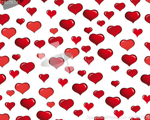 Image of seamless hearts background